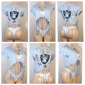 Raiders Custom Fringe Tshirt